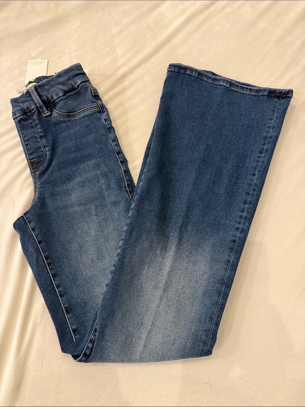 NWT Good American Size 0/XS Dark Blue Flare Women’s Jeans - Picture 5 of 8